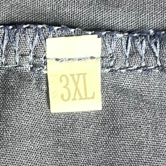 Womens Henley Shirt Top Long Sleeves Button Blue Size 3XL - Picture 5 of 5